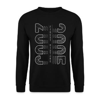 Finest Millésime 2005 Année de naissance 2005 Anniversaire - Sweat-shirt Unisexe - noir - Devant - Alina (178cm) & Michal (187cm)