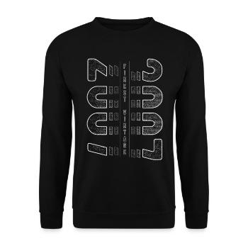 Finest Vintage 2007 Year of birth 2007 Birthday - Unisex Sweatshirt - black - Front - Alina (178cm) & Michal (187cm)