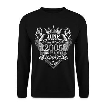 June 2005 anniversary June 2005 June - Unisex Sweatshirt - black - Front - Alina (178cm) & Michal (187cm)