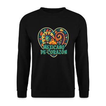 Mexico Beach Holiday by the Sea Design Beach Motif - Unisex Sweatshirt - black - Front - Alina (178cm) & Michal (187cm)