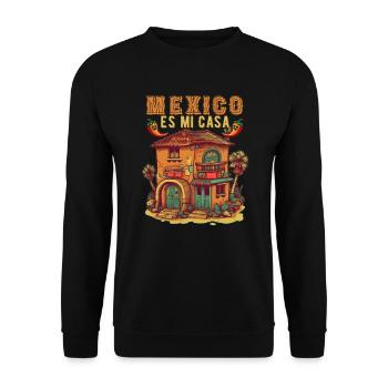 Mexico Beach Holiday by the Sea Design Beach Motif - Unisex Sweatshirt - black - Front - Alina (178cm) & Michal (187cm)
