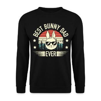 Meilleur papa lapin de tous les temps Amour des lapins Fête des pères - Sweat-shirt Unisexe - noir - Devant - Alina (178cm) & Michal (187cm)