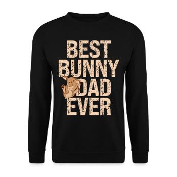 Meilleur papa lapin de tous les temps Amour des lapins Fête des pères - Sweat-shirt Unisexe - noir - Devant - Alina (178cm) & Michal (187cm)