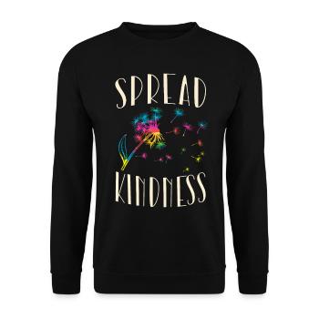 Spread kindness inspiration - Unisex Sweatshirt - black - Front - Alina (178cm) & Michal (187cm)