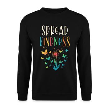 Spread kindness inspiration - Unisex Sweatshirt - black - Front - Alina (178cm) & Michal (187cm)