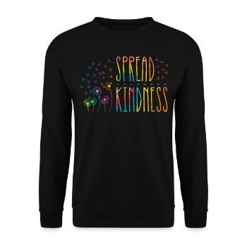 Spread kindness inspiration - Unisex Sweatshirt - black - Front - Alina (178cm) & Michal (187cm)