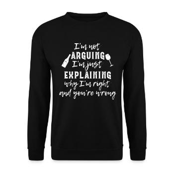 Weintrinken Weinverkostung Weinliebhaber - Unisex Pullover - Schwarz - Vorne - Alina (178cm) & Michal (187cm)