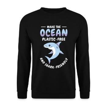 Journée mondiale des animaux Requins Bien-être animal Faune marine - Sweat-shirt Unisexe - noir - Devant - Alina (178cm) & Michal (187cm)