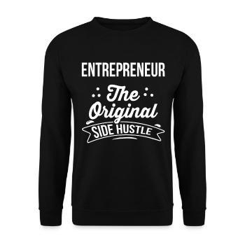 Unternehmer Unternehmen Unternehmertum - Unisex Pullover - Schwarz - Vorne - Alina (178cm) & Michal (187cm)
