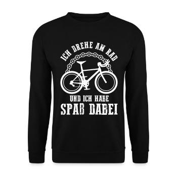 Fahrradfahrer Rad Fahrrad - Unisex Pullover - Schwarz - Vorne - Alina (178cm) & Michal (187cm)