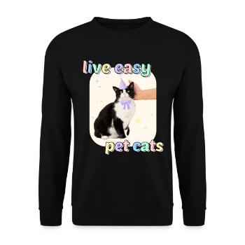 Cat Memes - Bad Luck Pet Cats - Unisex Sweatshirt - black - Front - Alina (178cm) & Michal (187cm)