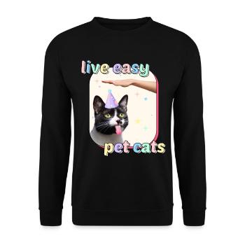 Cat Memes - Bad Luck Pet Cats - Unisex Sweatshirt - black - Front - Alina (178cm) & Michal (187cm)
