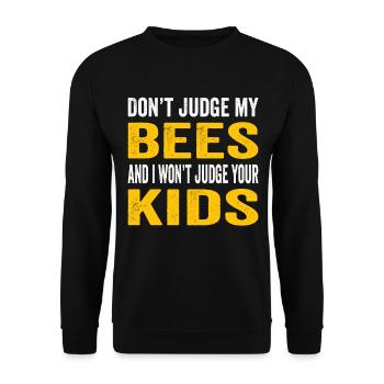 Beekeepers Bees Honey bees Beekeeping - Unisex Sweatshirt - black - Front - Alina (178cm) & Michal (187cm)
