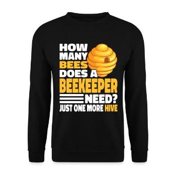 Beekeepers Bees Honey bees Beekeeping - Unisex Sweatshirt - black - Front - Alina (178cm) & Michal (187cm)