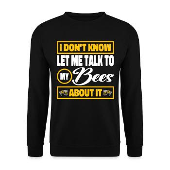 Beekeepers Bees Honey bees Beekeeping - Unisex Sweatshirt - black - Front - Alina (178cm) & Michal (187cm)