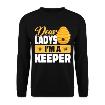 Beekeepers Bees Honey bees Beekeeping - Unisex Sweatshirt - black - Front - Alina (178cm) & Michal (187cm)