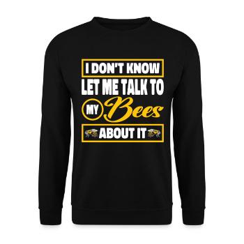 Beekeepers Bees Honey bees Beekeeping - Unisex Sweatshirt - black - Front - Alina (178cm) & Michal (187cm)