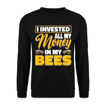 Beekeepers Bees Honey bees Beekeeping - Unisex Sweatshirt - black - Front - Alina (178cm) & Michal (187cm)