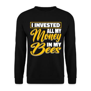 Beekeepers Bees Honey bees Beekeeping - Unisex Sweatshirt - black - Front - Alina (178cm) & Michal (187cm)