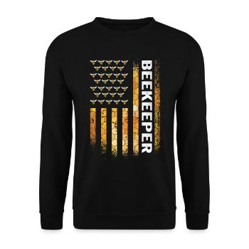 Beekeepers Bees Honey bees Beekeeping - Unisex Sweatshirt - black - Front - Alina (178cm) & Michal (187cm)