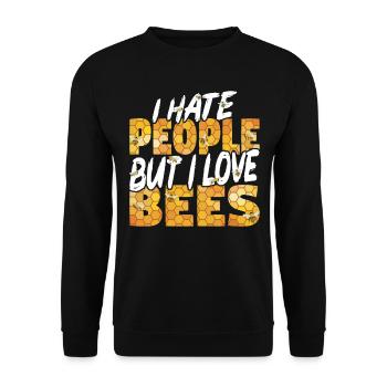 Beekeepers Bees Honey bees Beekeeping - Unisex Sweatshirt - black - Front - Alina (178cm) & Michal (187cm)