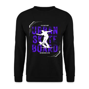 Urban Skate Board - Unisex Pullover - Schwarz - Vorne - Alina (178cm) & Michal (187cm)
