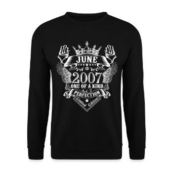 Juin 2007 anniversaire Juin 2007 Juin - Sweat-shirt Unisexe - noir - Devant - Alina (178cm) & Michal (187cm)