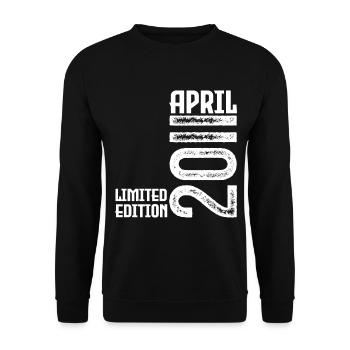 Gift April 2011. Birthday April 2011. April. - Unisex Sweatshirt - black - Front - Alina (178cm) & Michal (187cm)