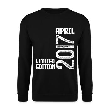 Gift April 2017. Birthday April 2017. April. - Unisex Sweatshirt - black - Front - Alina (178cm) & Michal (187cm)