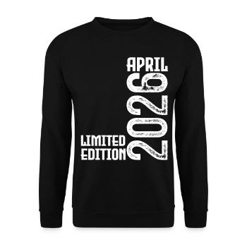 Gift April 2026. Birthday April 2026. April. - Unisex Sweatshirt - black - Front - Alina (178cm) & Michal (187cm)