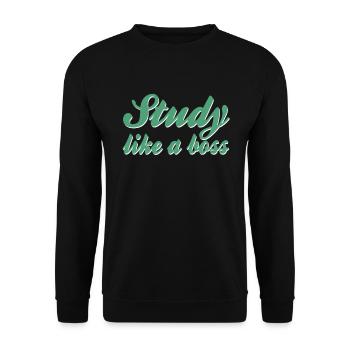 Studieren Spruch - Unisex Pullover - Schwarz - Vorne - Alina (178cm) & Michal (187cm)