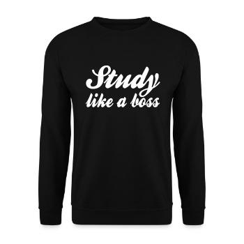 Studieren Spruch - Unisex Pullover - Schwarz - Vorne - Alina (178cm) & Michal (187cm)