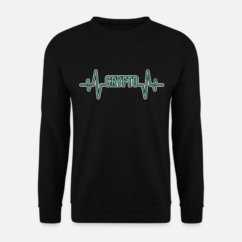 Krypto Kryptowährung Herzschlag - Unisex Pullover - Schwarz
