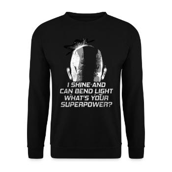 Being Bald Bald Guy With A Beard Bald Dad - Unisex Sweatshirt - black - Front - Alina (178cm) & Michal (187cm)