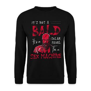 Being Bald Bald Guy With A Beard Bald Dad - Unisex Sweatshirt - black - Front - Alina (178cm) & Michal (187cm)