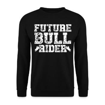 Zukünftiger Bullenreiter Bullenreiten Western - Unisex Pullover - Schwarz - Vorne - Alina (178cm) & Michal (187cm)