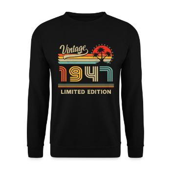 Vintage 1947 Limited Edition - Unisex Sweatshirt - black - Front - Alina (178cm) & Michal (187cm)