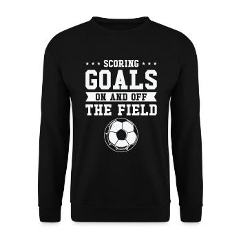 Journée internationale de la femme Objectif de la puissance du football féminin - Sweat-shirt Unisexe - noir - Devant - Alina (178cm) & Michal (187cm)