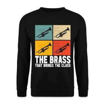 Trumpet Trumpet Player - Unisex Sweatshirt - black - Front - Alina (178cm) & Michal (187cm)