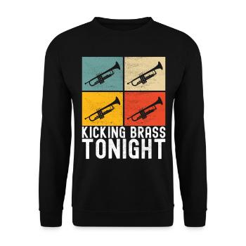 Trumpet Trumpet Player - Unisex Sweatshirt - black - Front - Alina (178cm) & Michal (187cm)