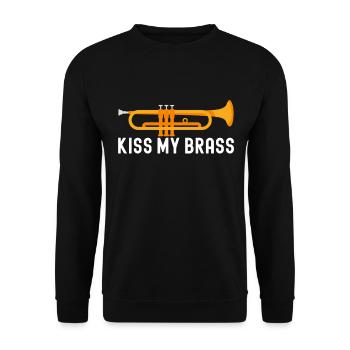 Trumpet Trumpet Player - Unisex Sweatshirt - black - Front - Alina (178cm) & Michal (187cm)