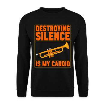 Trumpet Trumpet Player - Unisex Sweatshirt - black - Front - Alina (178cm) & Michal (187cm)