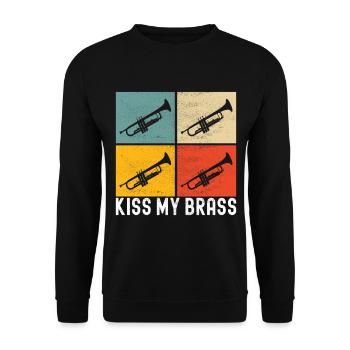 Trumpet trumpet player - Unisex Sweatshirt - black - Front - Alina (178cm) & Michal (187cm)