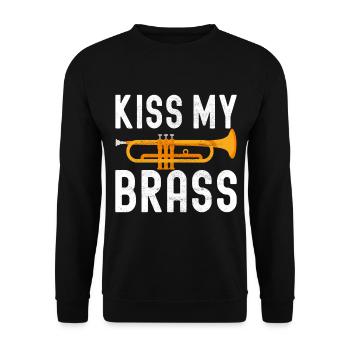 Trompete Trompetenspieler - Unisex Pullover - Schwarz - Vorne - Alina (178cm) & Michal (187cm)