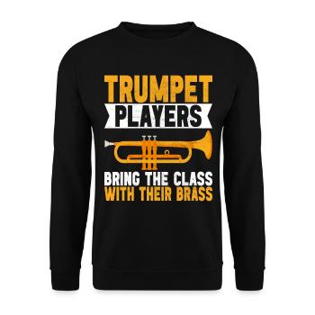 Trumpet Trumpet Player - Unisex Sweatshirt - black - Front - Alina (178cm) & Michal (187cm)