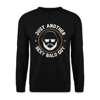 Being Bald Bald Guy With A Beard Bald Dad - Unisex Sweatshirt - black - Front - Alina (178cm) & Michal (187cm)