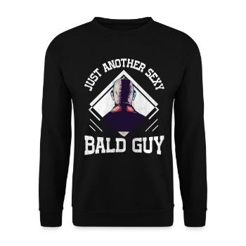 Being Bald Bald Guy With A Beard Bald Dad - Unisex Sweatshirt - black - Front - Alina (178cm) & Michal (187cm)