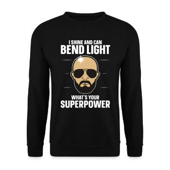 Being Bald Bald Guy With A Beard Bald Dad - Unisex Sweatshirt - black - Front - Alina (178cm) & Michal (187cm)