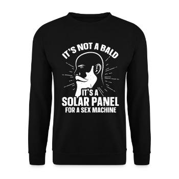 Being Bald Bald Guy With A Beard Bald Dad - Unisex Sweatshirt - black - Front - Alina (178cm) & Michal (187cm)
