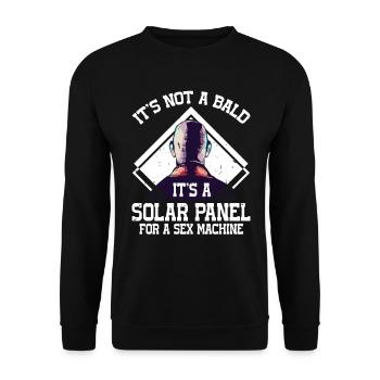 Being Bald Bald Guy With A Beard Bald Dad - Unisex Sweatshirt - black - Front - Alina (178cm) & Michal (187cm)